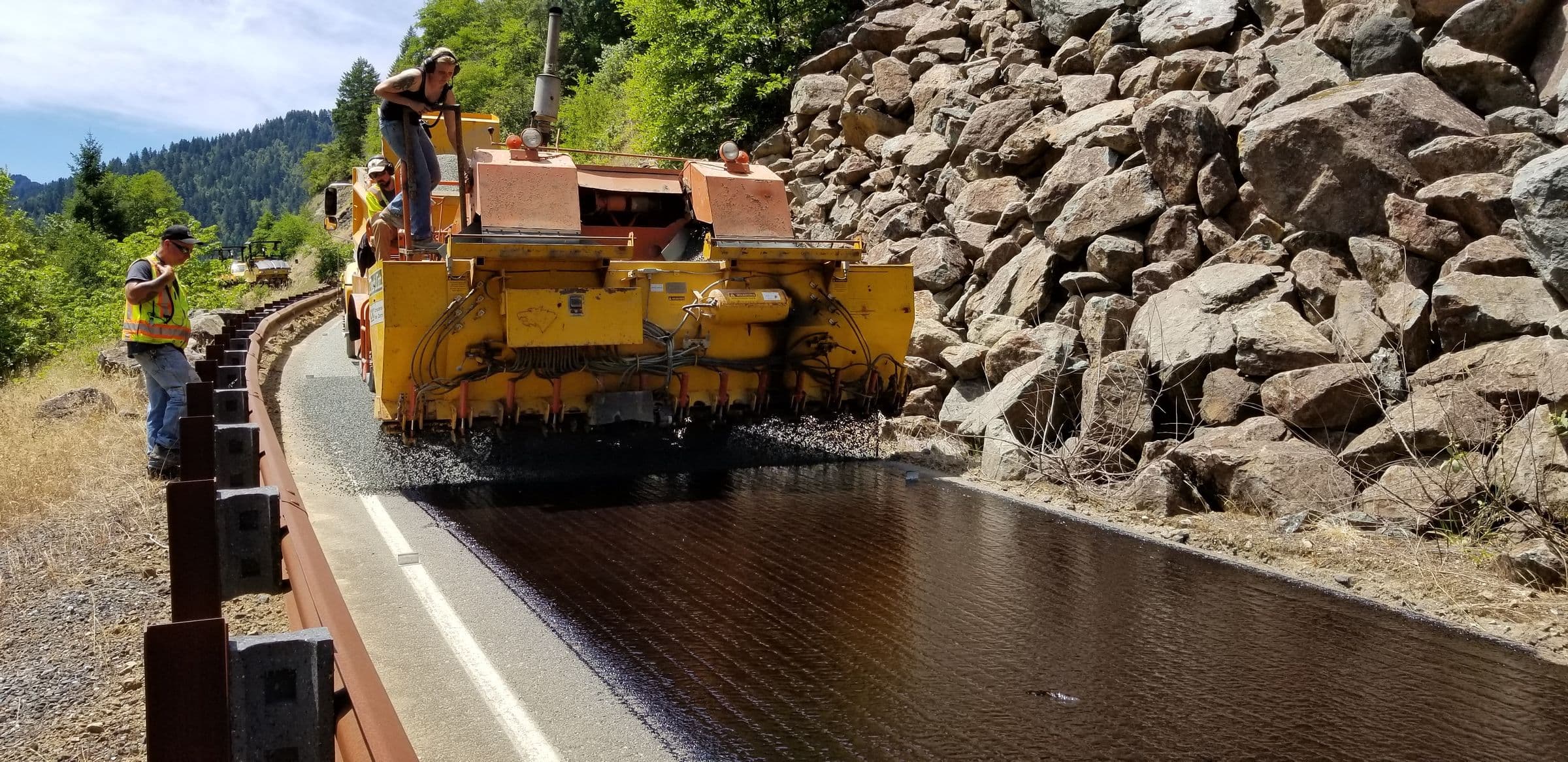Real representative photograph of commercial paving equipment